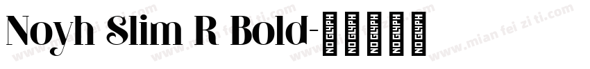 Noyh Slim R Bold字体转换